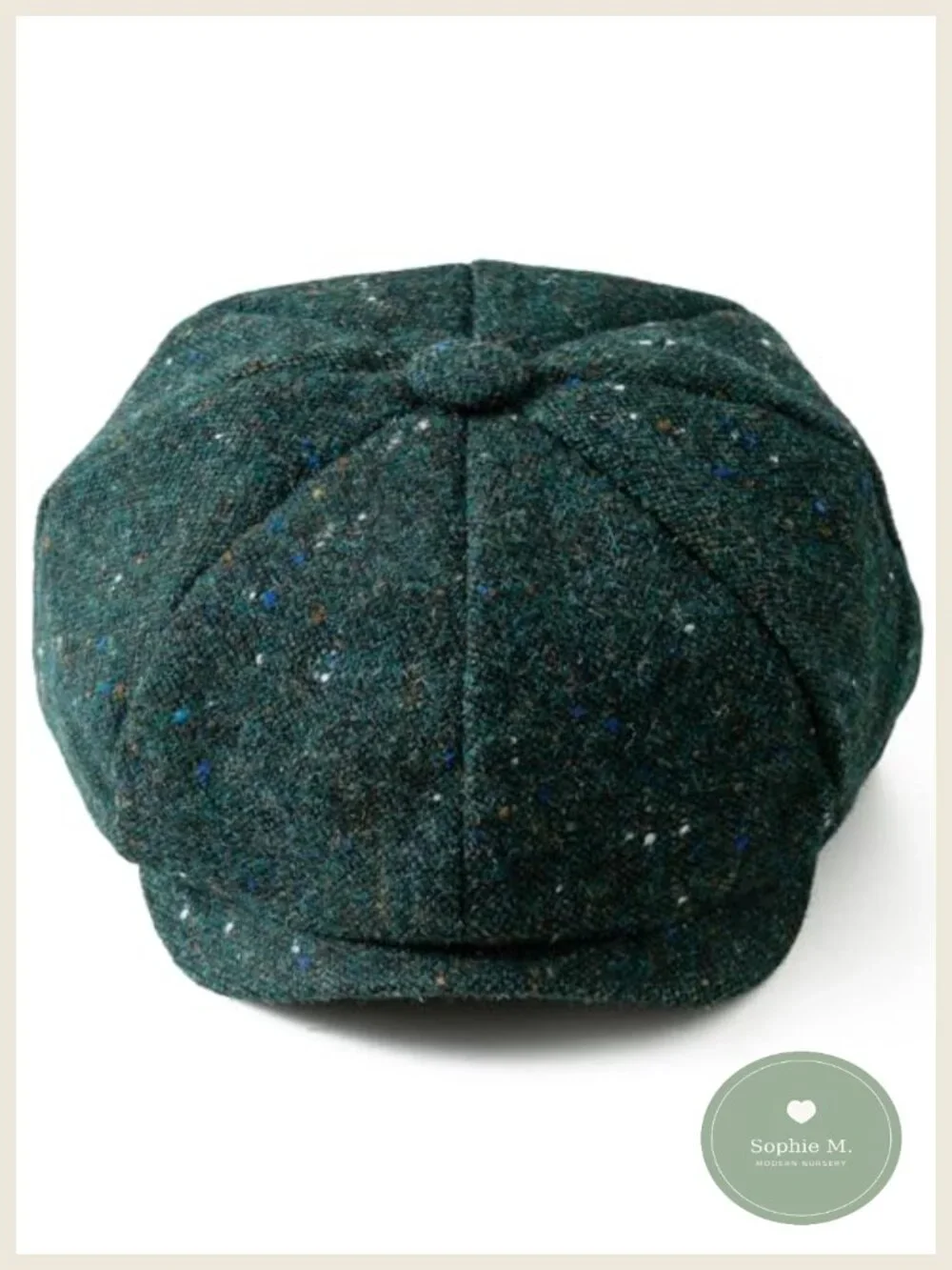 Kids Boys Vintage Newsboy Cap Wool Blend Tweed Flat Cabbie Hat